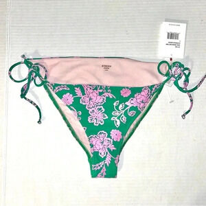 NEW Xirena Xwim Sims Bikini Swim Bottom Size Large Caprisyn Green Pink Floral